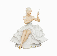Porcelain figurine of a girl i - 211028073