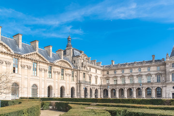 Fototapeta na wymiar Paris, France, the Louvre museum with the Tuileries garden 