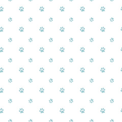 Fototapeta na wymiar Vector seamless pattern with cat footprints. Can be used for wallpaper, web page background, surface textures.