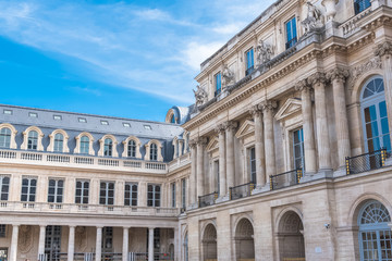 Fototapeta na wymiar Paris, the Palais Royal, beautiful public monument in the capital 