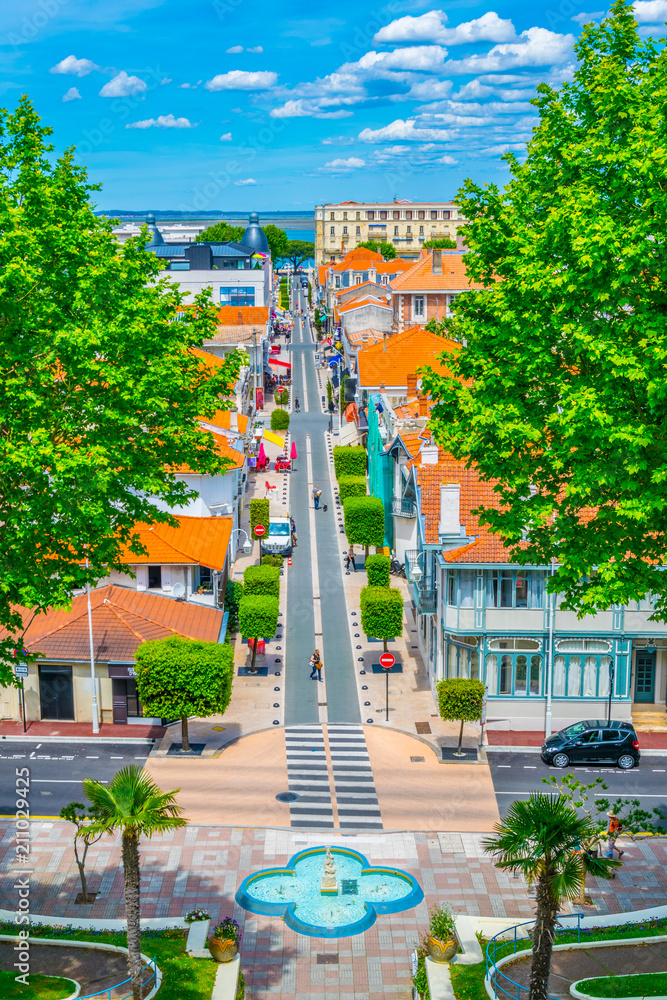 Wall mural aerial view of arcachon, france