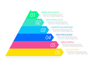 Colorful pyramid. Infographic in steps