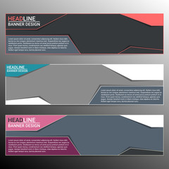 Modern infographic banner design. Vector