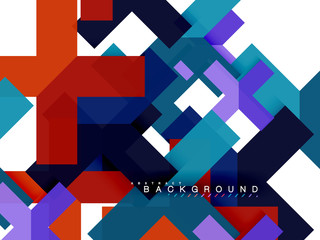 Fototapeta premium Multicolored abstract geometric shapes, geometry background for web banner