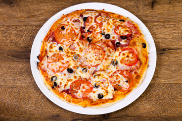 Pizza with bacon