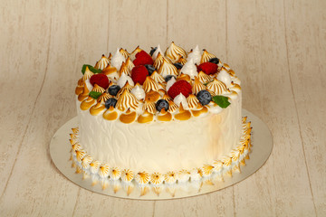 Wedding cake with berries