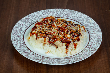 Teriyaki chicken with rice