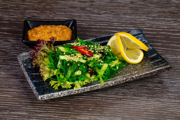 Bright green kaiso salad