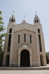 Facade of the Armenian Cathedral in Tehran, Iran