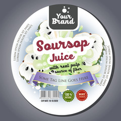 soursop juice label sticker