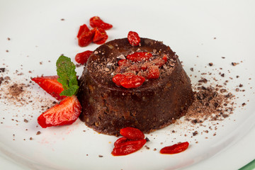 Sweet chocolate puding