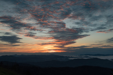 Sunrise over the Great Smoky Mountains National Park