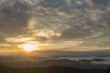 Sunrise over the Great Smoky Mountains National Park