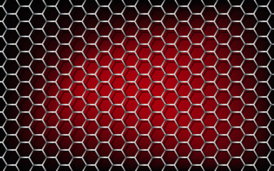 Black and red vector technology grid background