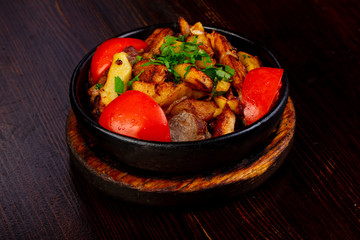 Roasted pork with potato