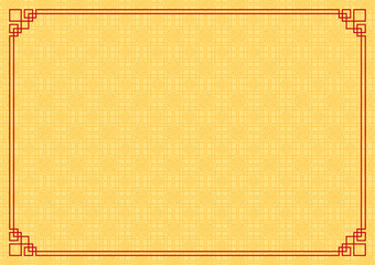chinese new year background, abstract oriental wallpaper, yellow square window inspiration, vector illustration 