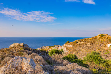Fototapeta na wymiar Twierdza Kastro, Skiatos Grecja, Widok morza