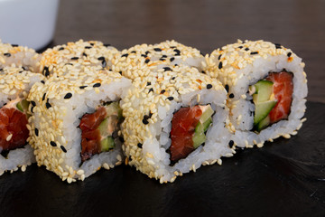 Delicious sushi roll