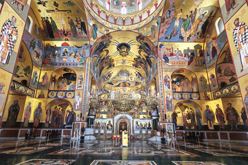 Fototapeta na wymiar Cathedral of the Resurrection in Podgorica.