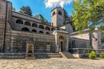 Fototapeta na wymiar Ancient Monastery of the Nativity of the Blessed Virgin Mary, Cetinje landmark