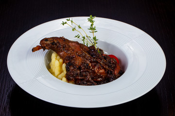 Delicious fried rabbit