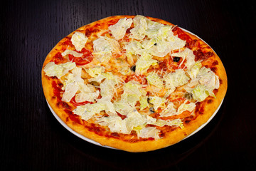 Delicious caesar pizza