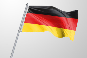 Isolated Germany Flag waving, 3D Realistic Germany Flag Rendered