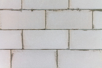 A wall of gray concrete blocks.