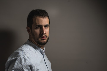 Obraz premium man with attractive expression and beard