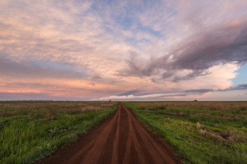 Dirt Road and Epic Sunset