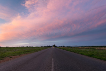 Tar Road Sunset