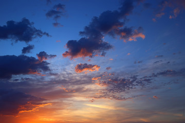 Obraz na płótnie Canvas Beautiful colorful sunset or sunrise.