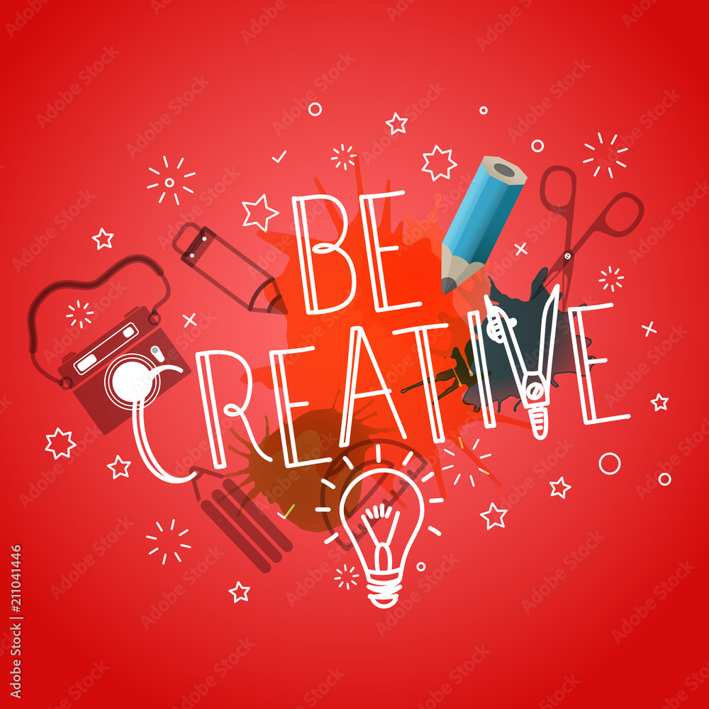 Poster be creative. template for a text