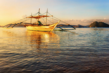 Philippine boat at sea, Boracay, El Nido, Philippines