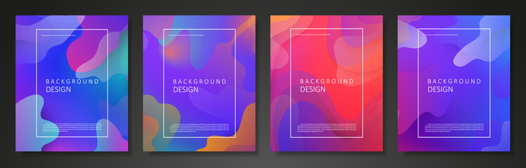 Set of abstract shapes backgrounds
