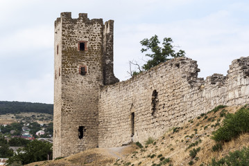 Obraz premium Old ruined fortress in Feodosia