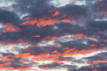 Fototapeta premium Background of the evening sky and amazing clouds.