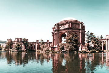Palace of Fine Arts in San Francisco, USA.
