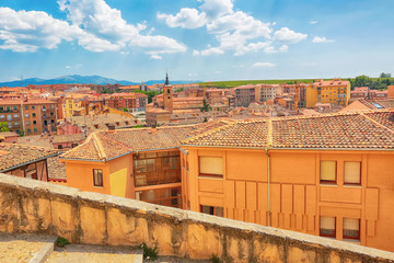 Aerial view of the town Segovia, Spain