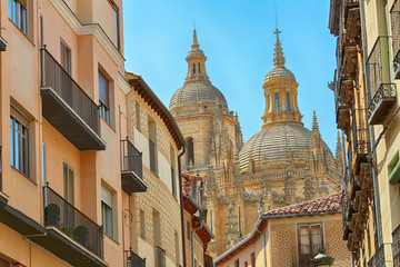 The Cathedral de Segovia in the Spanish town Segovia, Spain