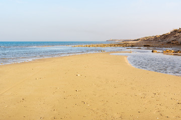 Fototapeta na wymiar Wild beach of Persian gulf coast. Iran