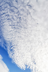 Sky with white clouds. Sky background