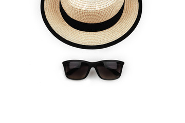 sunprotection objects sunglasses and hat.