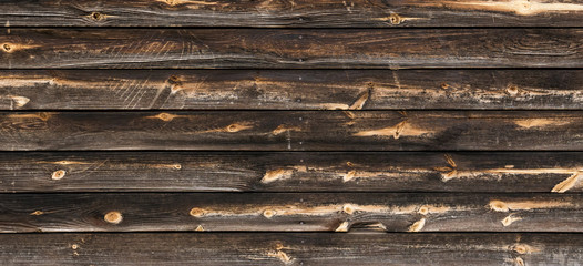 Old wooden background. Horizontal boards.