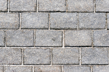 Grey rectangular paving stone, texture
