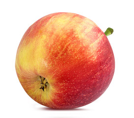Fresh red apple isolated on white background with clipping path
