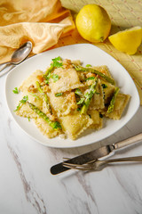 Cheese Ravioli Lemon Sauce