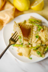 Cheese Ravioli Lemon Sauce