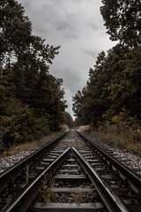 Obraz premium Railtrack in rain.