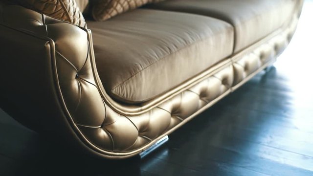 Gold sofa luxury in modern loft